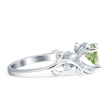 Heart Leaf Art Deco Ring