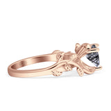 Heart Leaf Art Deco Ring