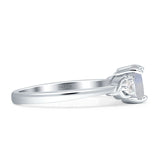 Heart Three Stone Promise Ring