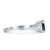 Heart Three Stone Promise Ring