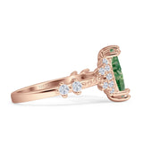 Marquise Halo Beaded Ring