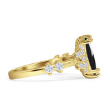 Marquise Halo Beaded Ring