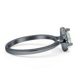 Pear Teardrop Halo Solitaire Ring