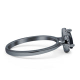 Pear Teardrop Halo Solitaire Ring