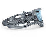 Two Piece Heart CZ Ring