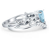 Two Piece Heart CZ Ring