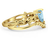Two Piece Heart CZ Ring