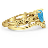 Two Piece Heart CZ Ring