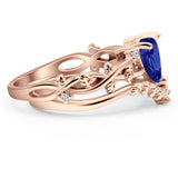 Two Piece Heart CZ Ring