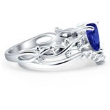 Two Piece Heart CZ Ring