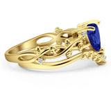 Two Piece Heart CZ Ring
