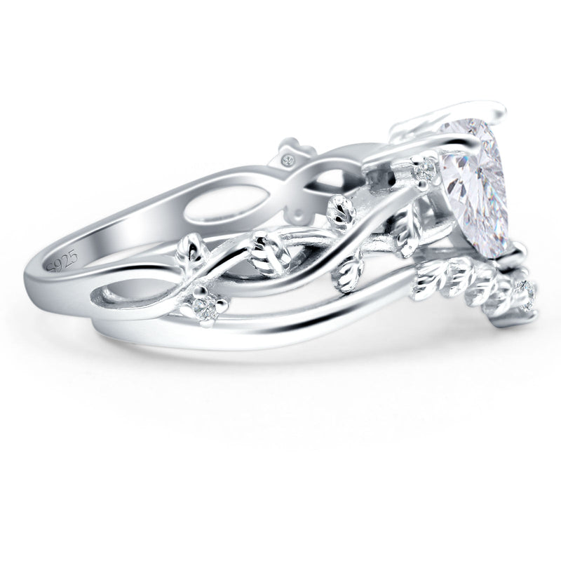 Two Piece Heart CZ Ring