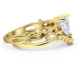 Two Piece Heart CZ Ring
