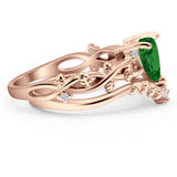 Two Piece Heart CZ Ring