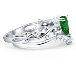 Two Piece Heart CZ Ring