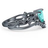 Two Piece Heart CZ Ring