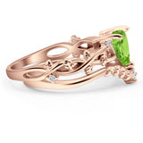 Two Piece Heart CZ Ring