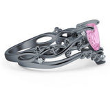 Two Piece Heart CZ Ring