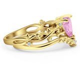 Two Piece Heart CZ Ring