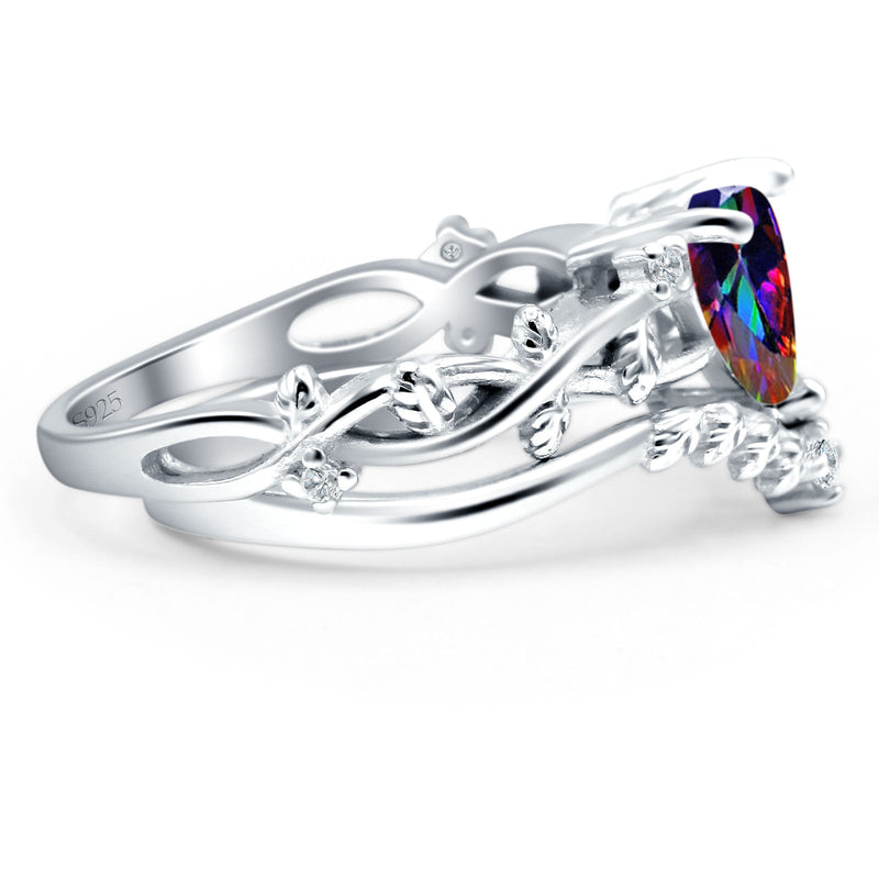 Two Piece Heart CZ Ring