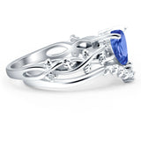 Two Piece Heart CZ Ring