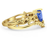 Two Piece Heart CZ Ring