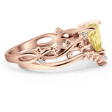 Two Piece Heart CZ Ring