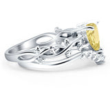 Two Piece Heart CZ Ring
