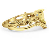 Two Piece Heart CZ Ring