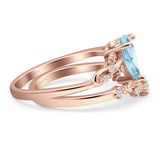 Two Piece Pear CZ Ring