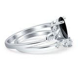Two Piece Pear CZ Ring