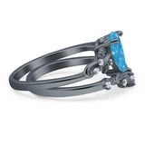 Two Piece Pear CZ Ring