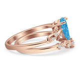 Two Piece Pear CZ Ring