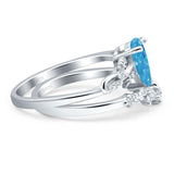 Two Piece Pear CZ Ring