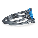 Two Piece Pear CZ Ring