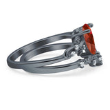 Two Piece Pear CZ Ring