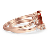 Two Piece Pear CZ Ring