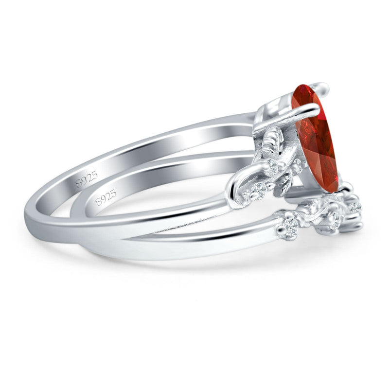 Two Piece Pear CZ Ring