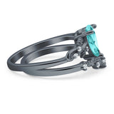 Two Piece Pear CZ Ring