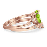 Two Piece Pear CZ Ring
