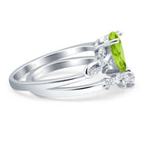 Two Piece Pear CZ Ring