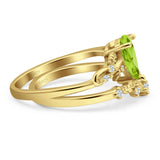Two Piece Pear CZ Ring