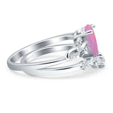 Two Piece Pear CZ Ring