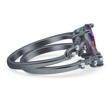 Two Piece Pear CZ Ring