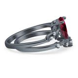 Two Piece Pear CZ Ring