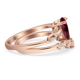 Two Piece Pear CZ Ring