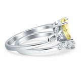 Two Piece Pear CZ Ring