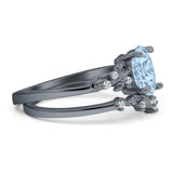 Two Piece Oval CZ Ring