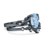Two Piece Oval CZ Ring