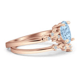 Two Piece Oval CZ Ring